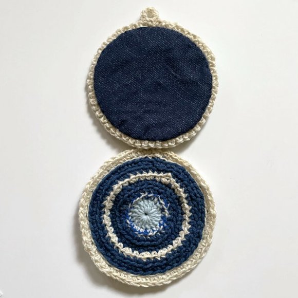 Crochet Pot Holders, Crochet Farmhouse Gift, Thick Pot Holders - Picture 5 of 9